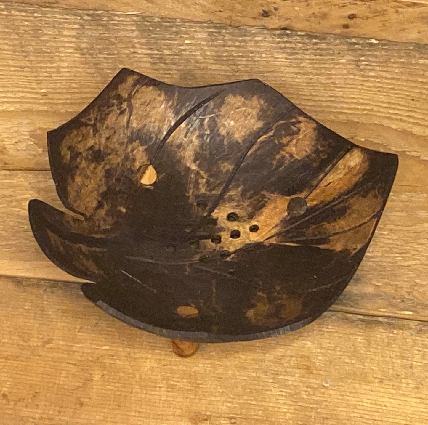Hand Carved Recycled Coconut Shell Soap Dish - Variety of Shapes