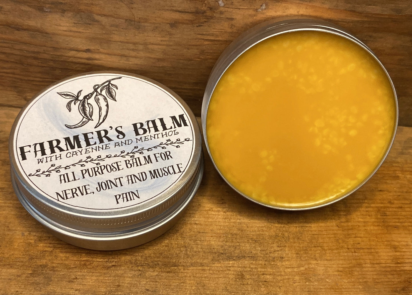 Tallow Balm - All Purpose Farmer's Balm with Cayenne and Menthol, made from Shea Butter and Grassfed/Grass Finished Tallow
