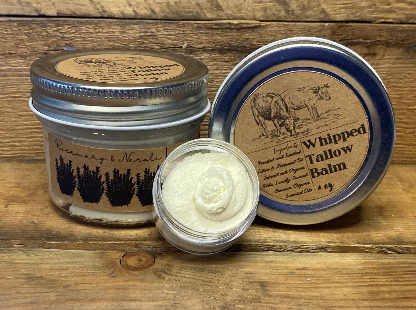 Whipped Tallow Balm, Made with Locally Sourced, Grassfed/Grass Finished Tallow