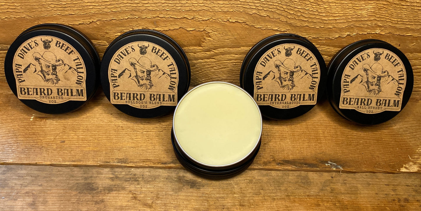 Beard Balm - Made from All Natural Grassfed/Finished Beef Tallow and Shea Butter