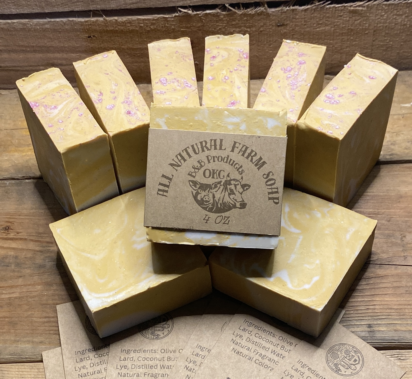Handmade "Champagne Toast" Like Soap with Organic Turmeric