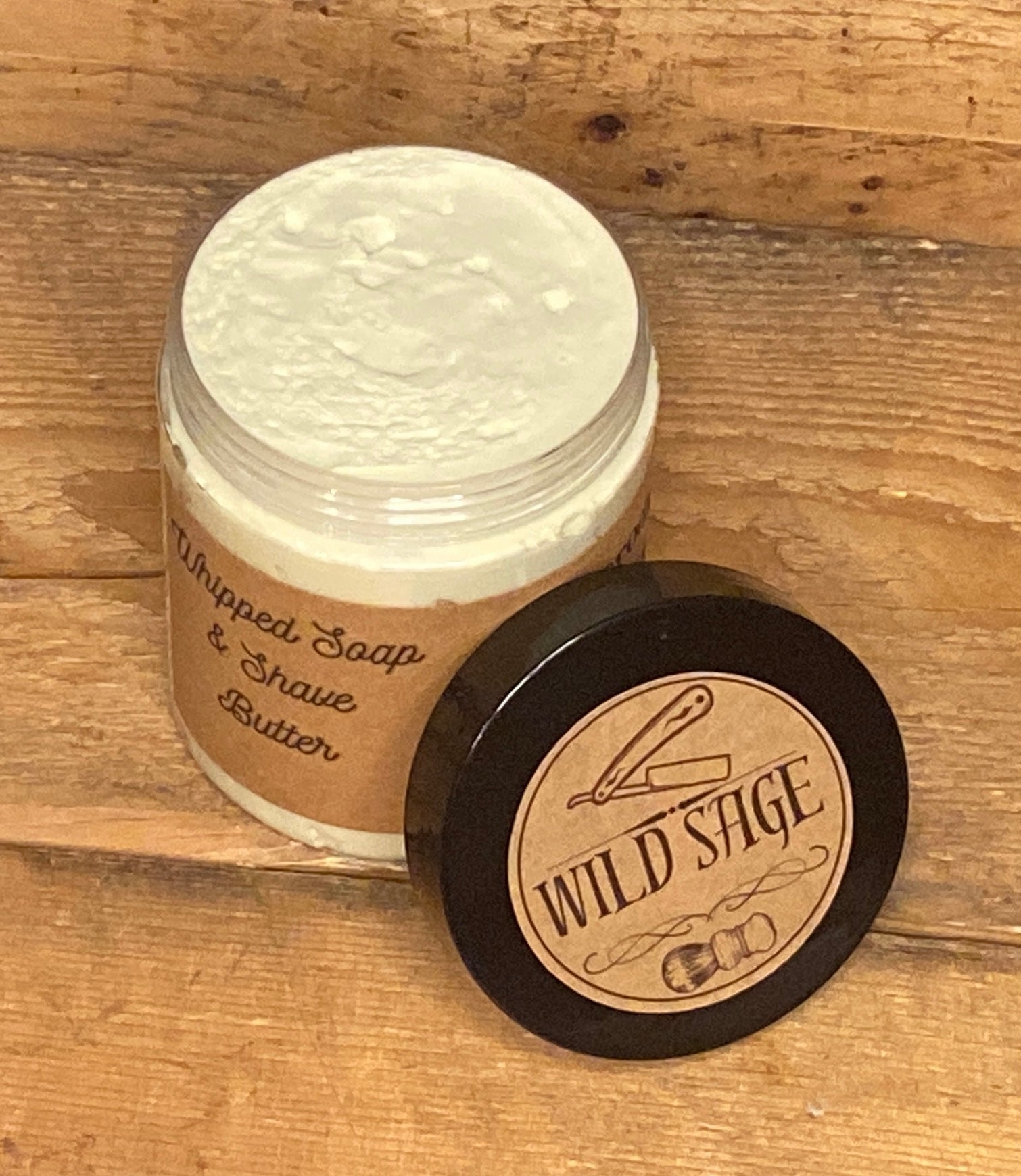 Whipped_Soap_Wild_Sage_Scent_Green_Tea_Added 8 oz