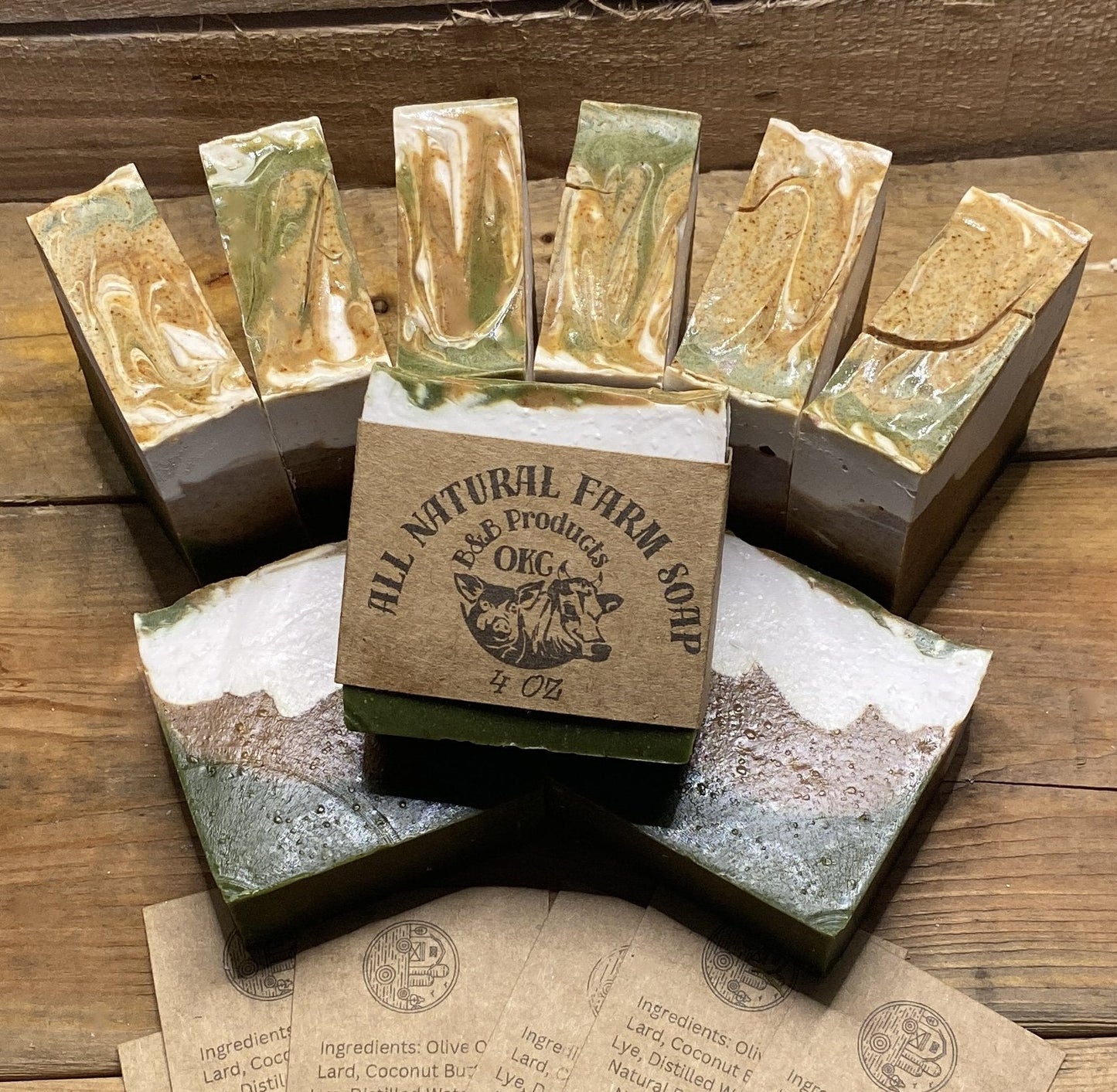 Oakmoss & Amber Soap with Green Spirulina and Hemp Powder